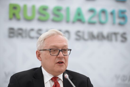 Press briefing by Sergei Ryabkov, Deputy Minister of Foreign Affairs of the Russian Federation, Russia's BRICS Sherpa