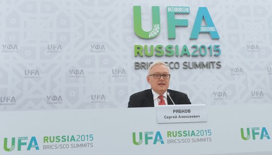 Press briefing by Sergei Ryabkov, Deputy Minister of Foreign Affairs of the Russian Federation, Russia's BRICS Sherpa