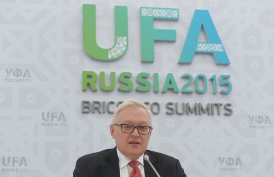 Press briefing by Sergei Ryabkov, Deputy Minister of Foreign Affairs of the Russian Federation, Russia's BRICS Sherpa