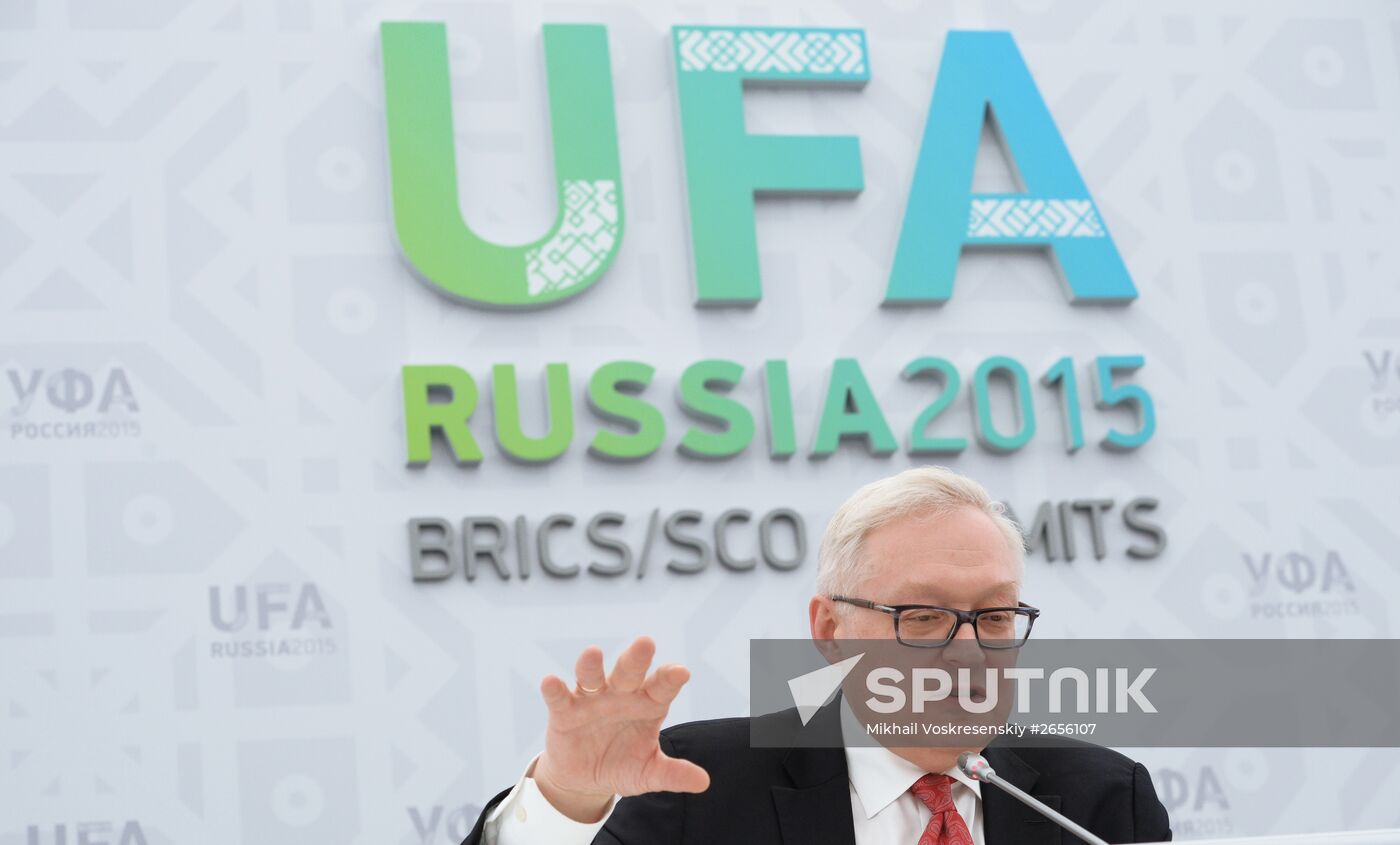 Press briefing by Sergei Ryabkov, Deputy Minister of Foreign Affairs of the Russian Federation, Russia's BRICS Sherpa