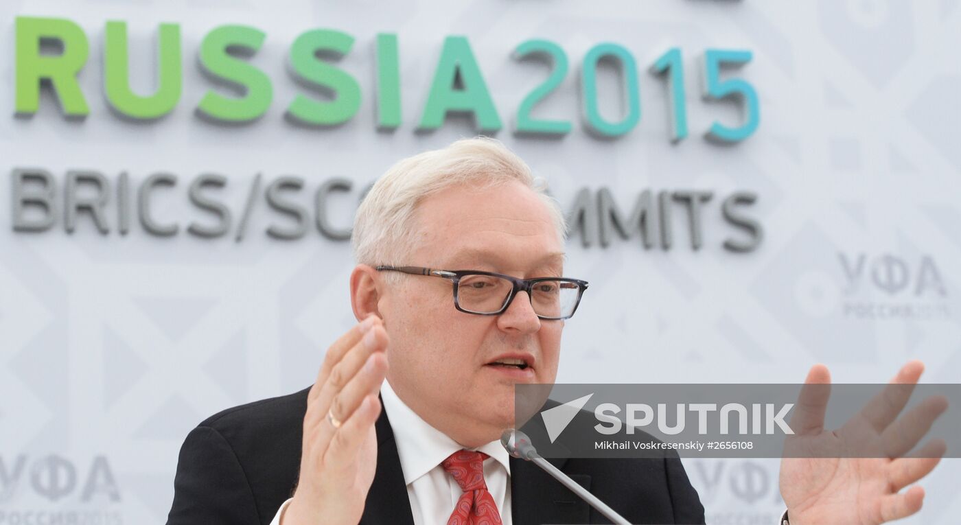 Press briefing by Sergei Ryabkov, Deputy Minister of Foreign Affairs of the Russian Federation, Russia's BRICS Sherpa