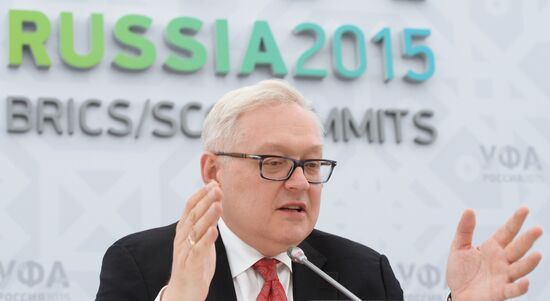 Press briefing by Sergei Ryabkov, Deputy Minister of Foreign Affairs of the Russian Federation, Russia's BRICS Sherpa