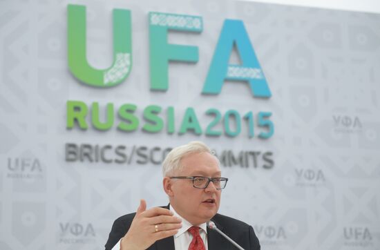 Press briefing by Sergei Ryabkov, Deputy Minister of Foreign Affairs of the Russian Federation, Russia's BRICS Sherpa