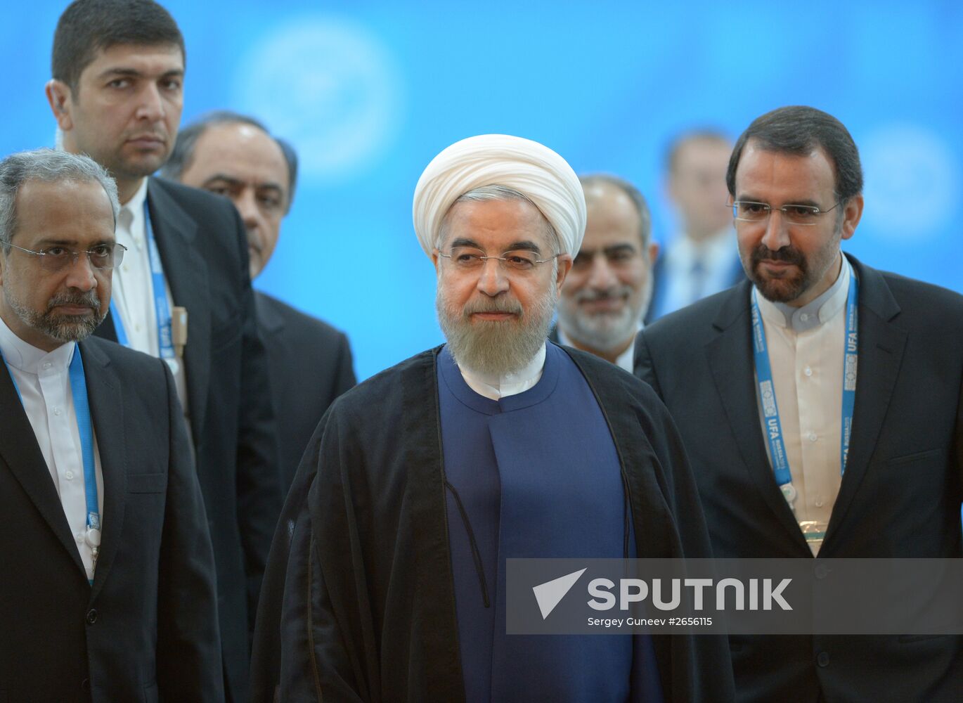 President of the Islamic Republic of Iran Hassan Rouhani meets with Prime Minister of the Republic of India Narendra Modi