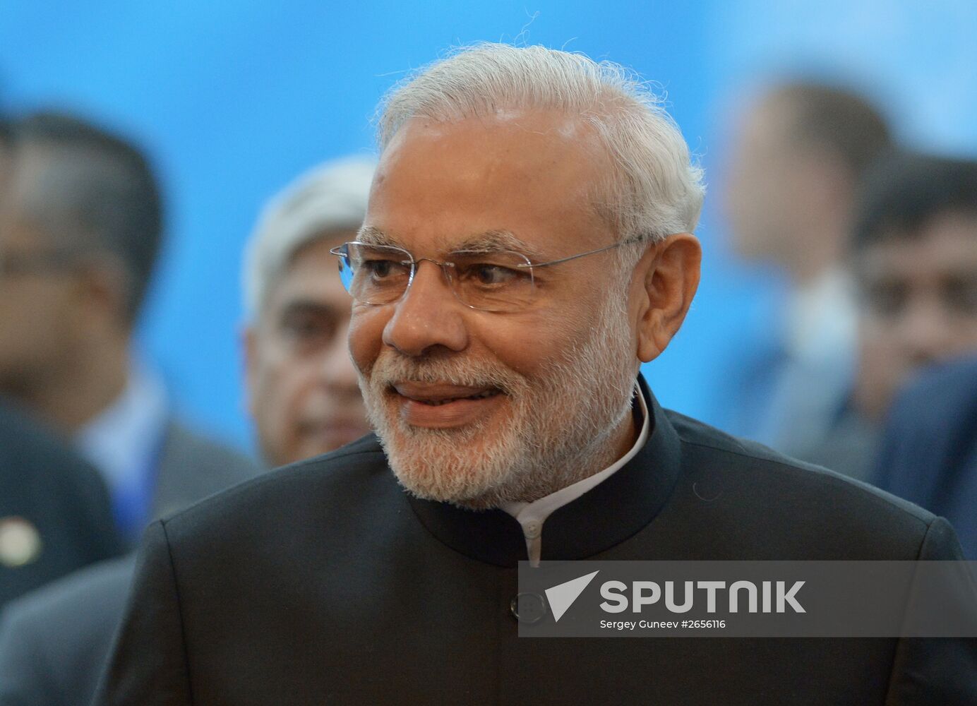 President of the Islamic Republic of Iran Hassan Rouhani meets with Prime Minister of the Republic of India Narendra Modi