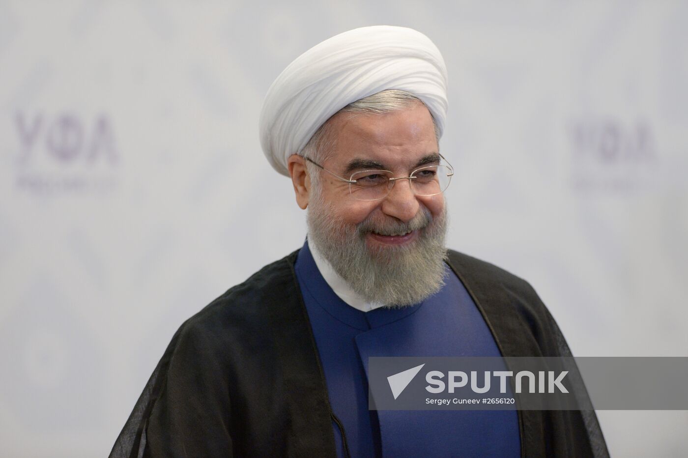 President of the Islamic Republic of Iran Hassan Rouhani meets with Prime Minister of the Republic of India Narendra Modi