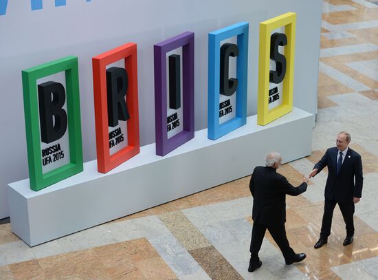 Welcome ceremony by President of the Russian Federation Vladimir Putin for the BRICS leaders