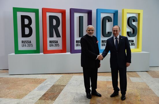 Welcome ceremony by President of the Russian Federation Vladimir Putin for the BRICS leaders
