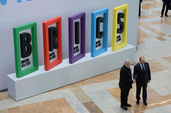 Welcome ceremony by President of the Russian Federation Vladimir Putin for the BRICS leaders