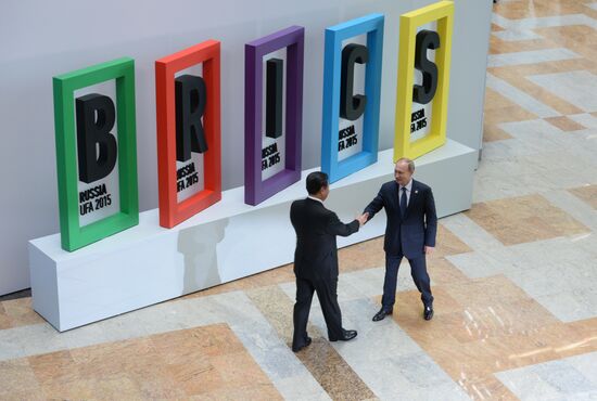 Welcome ceremony by President of the Russian Federation Vladimir Putin for the BRICS leaders