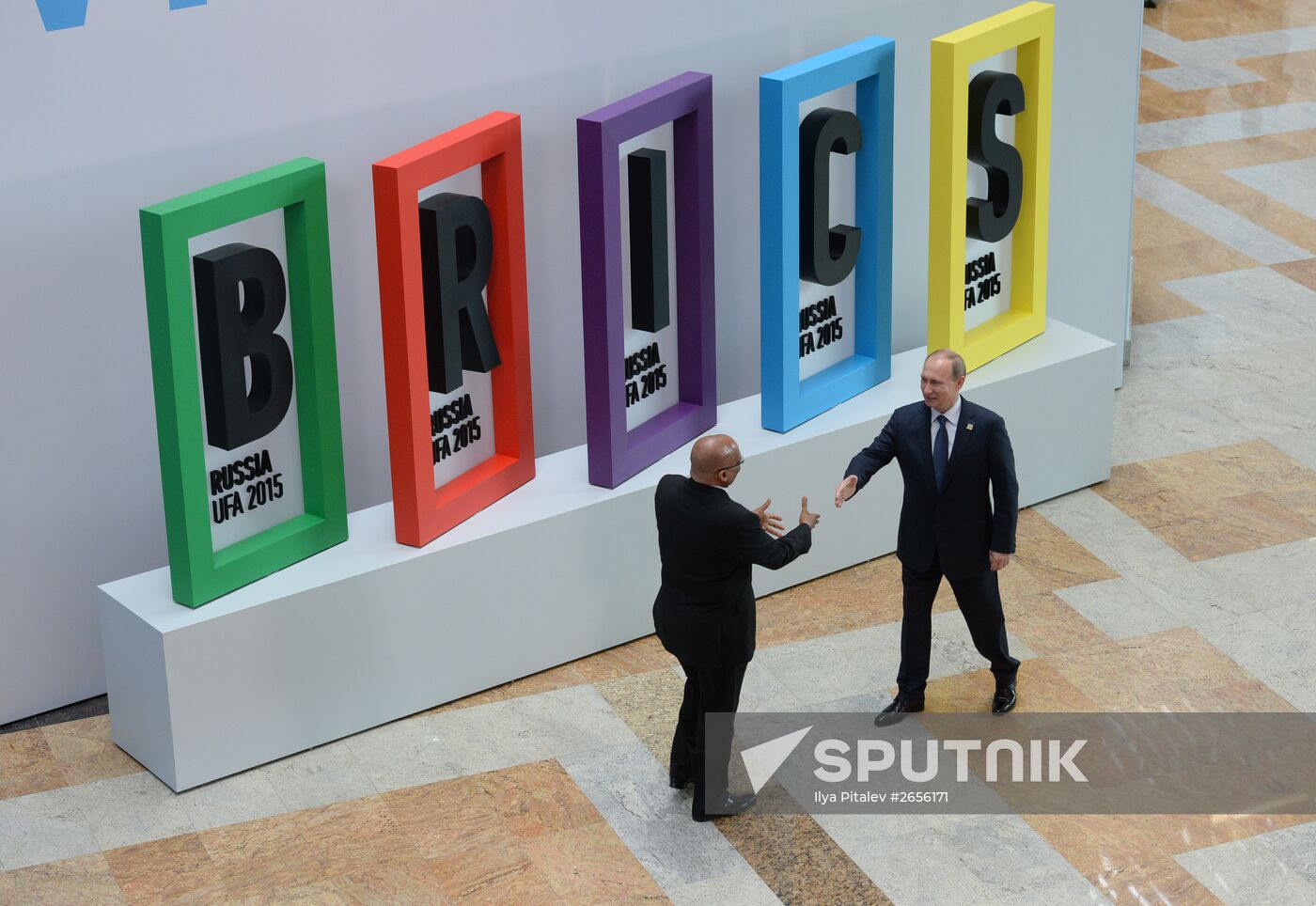 Welcome ceremony by President of the Russian Federation Vladimir Putin for the BRICS leaders