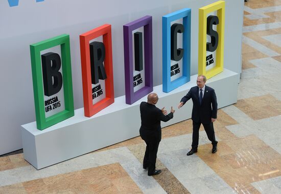 Welcome ceremony by President of the Russian Federation Vladimir Putin for the BRICS leaders