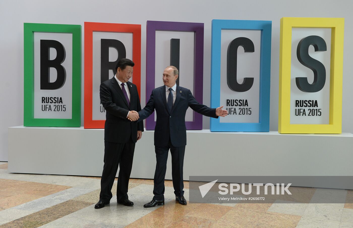 Welcome ceremony by President of the Russian Federation Vladimir Putin for the BRICS leaders