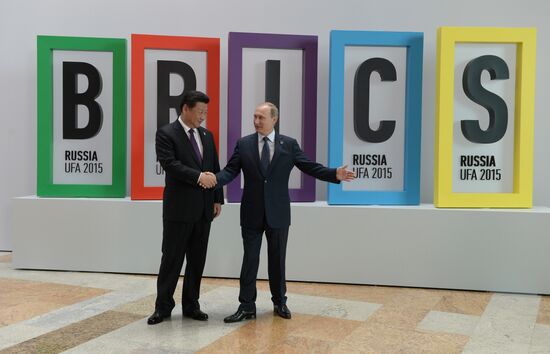 Welcome ceremony by President of the Russian Federation Vladimir Putin for the BRICS leaders