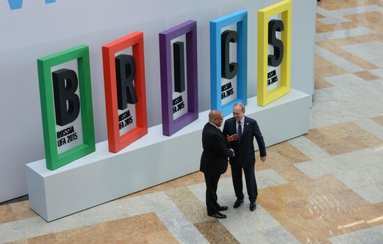 Welcome ceremony by President of the Russian Federation Vladimir Putin for the BRICS leaders