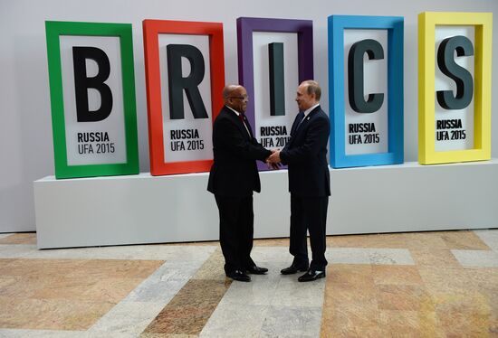 Welcome ceremony by President of the Russian Federation Vladimir Putin for the BRICS leaders