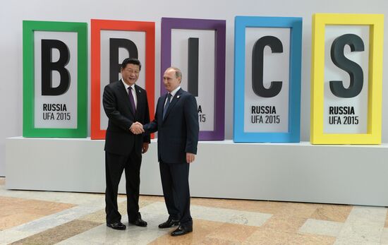Welcome ceremony by President of the Russian Federation Vladimir Putin for the BRICS leaders