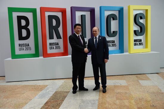 Welcome ceremony by President of the Russian Federation Vladimir Putin for the BRICS leaders