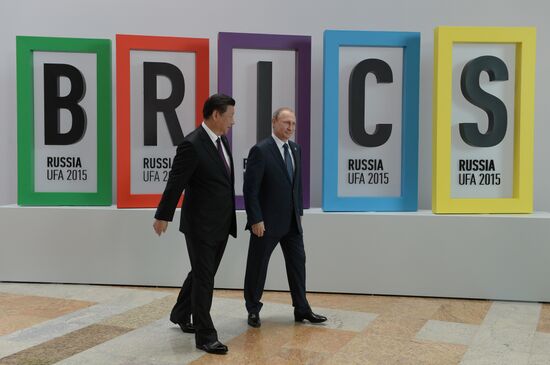 Welcome ceremony by President of the Russian Federation Vladimir Putin for the BRICS leaders