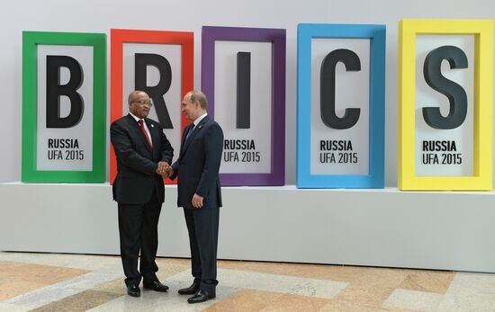 Welcome ceremony by President of the Russian Federation Vladimir Putin for the BRICS leaders