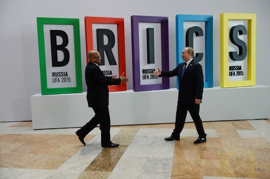 Welcome ceremony by President of the Russian Federation Vladimir Putin for the BRICS leaders