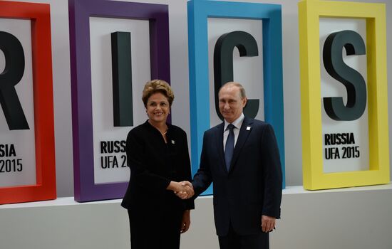 Welcome ceremony by President of the Russian Federation Vladimir Putin for the BRICS leaders