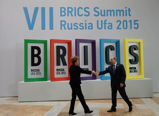 Welcome ceremony by President of the Russian Federation Vladimir Putin for the BRICS leaders