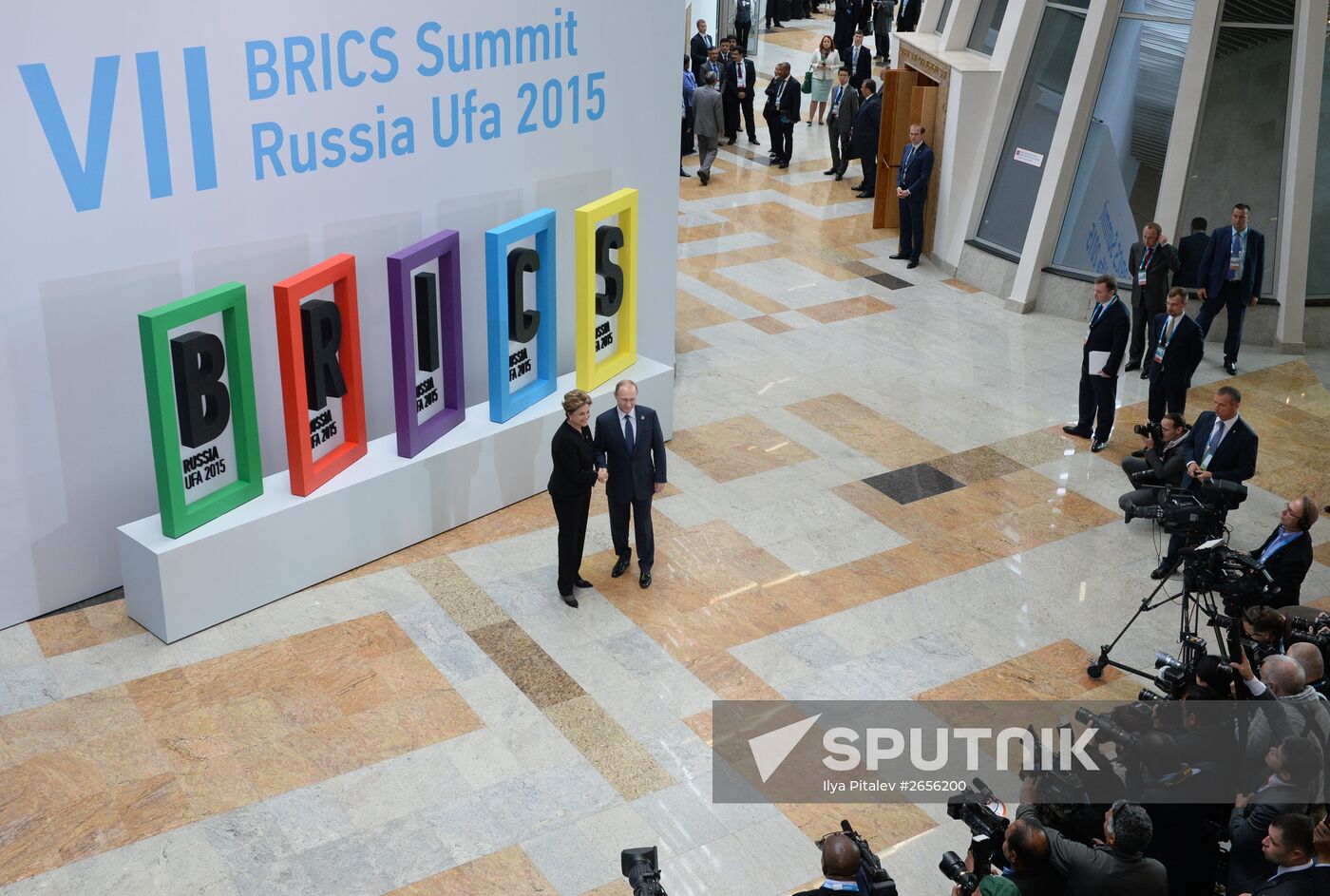 Welcome ceremony by President of the Russian Federation Vladimir Putin for the BRICS leaders