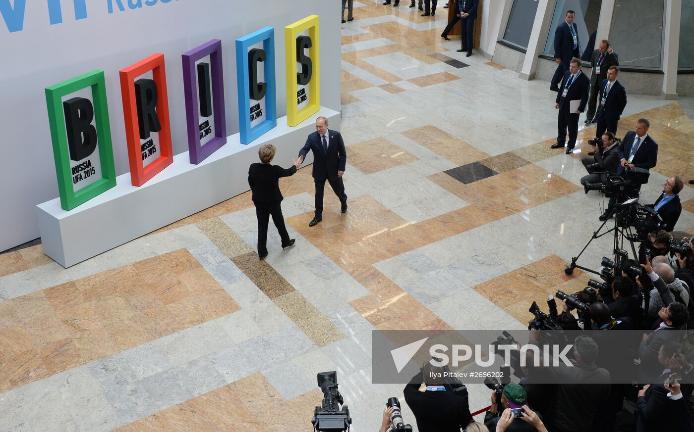 Welcome ceremony by President of the Russian Federation Vladimir Putin for the BRICS leaders