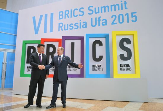 Welcome ceremony by President of the Russian Federation Vladimir Putin for the BRICS leaders