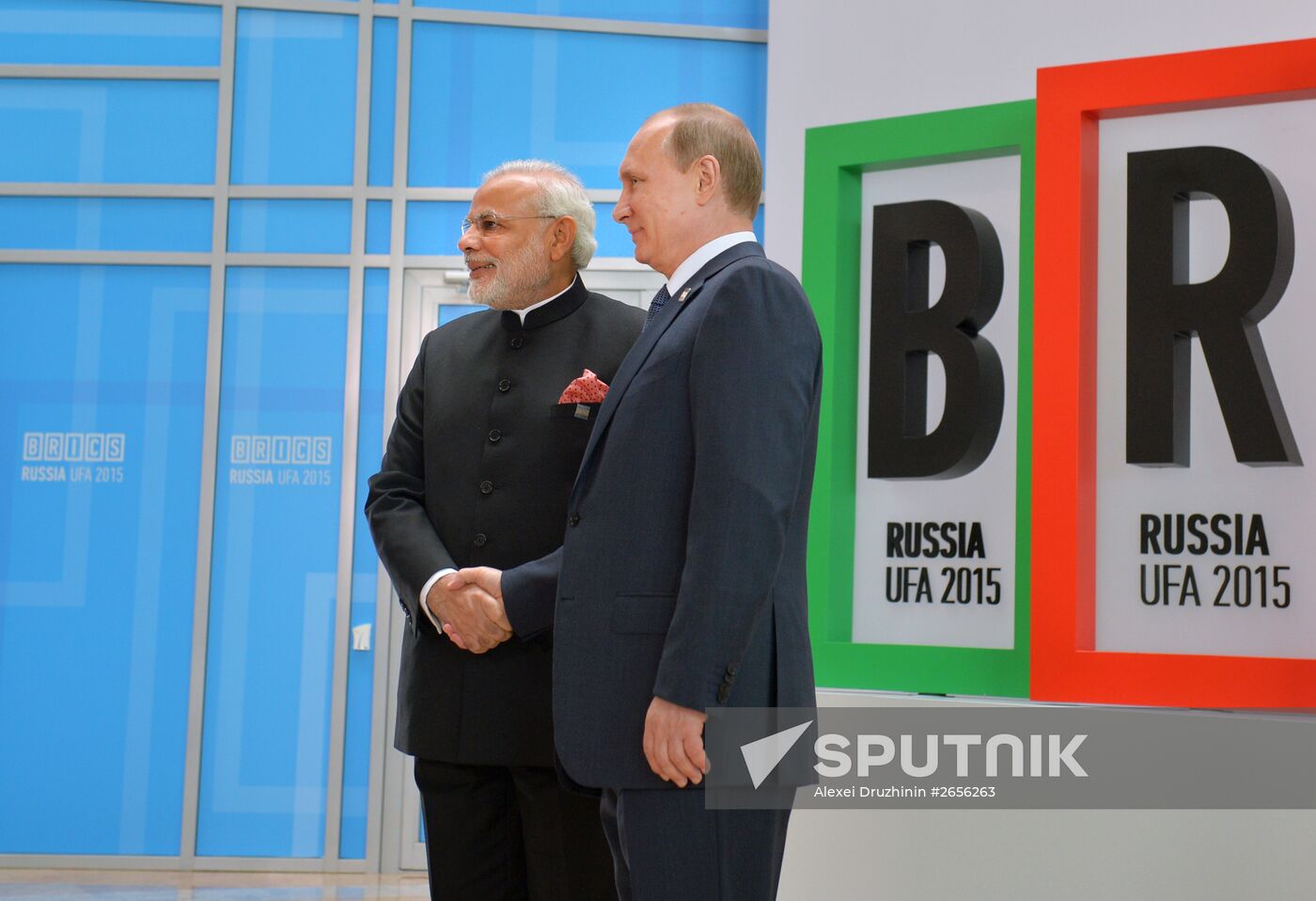 Welcome ceremony by President of the Russian Federation Vladimir Putin for the BRICS leaders