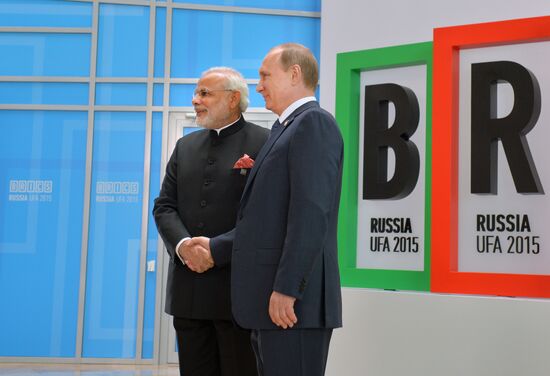 Welcome ceremony by President of the Russian Federation Vladimir Putin for the BRICS leaders