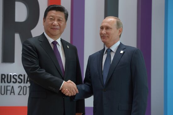 Welcome ceremony by President of the Russian Federation Vladimir Putin for the BRICS leaders