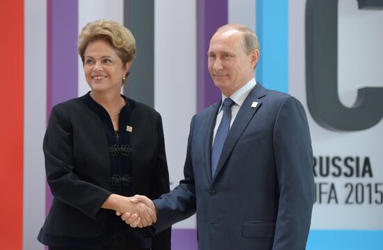 Welcome ceremony by President of the Russian Federation Vladimir Putin for the BRICS leaders