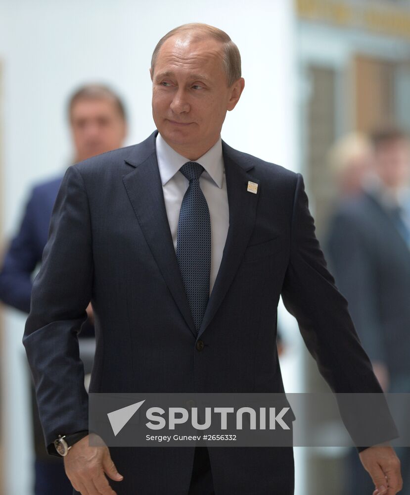 Welcome ceremony by President of the Russian Federation Vladimir Putin for the BRICS leaders