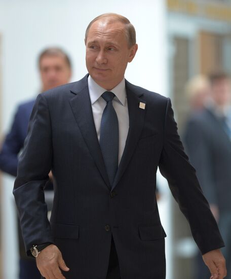 Welcome ceremony by President of the Russian Federation Vladimir Putin for the BRICS leaders