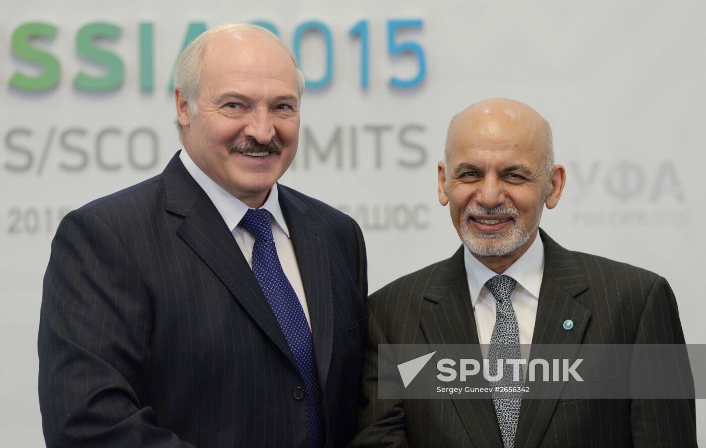 President of the Republic of Belarus Alexander Lukashenko meets with President of the Islamic Republic of Afghanistan Ashraf Ghani Ahmadzai