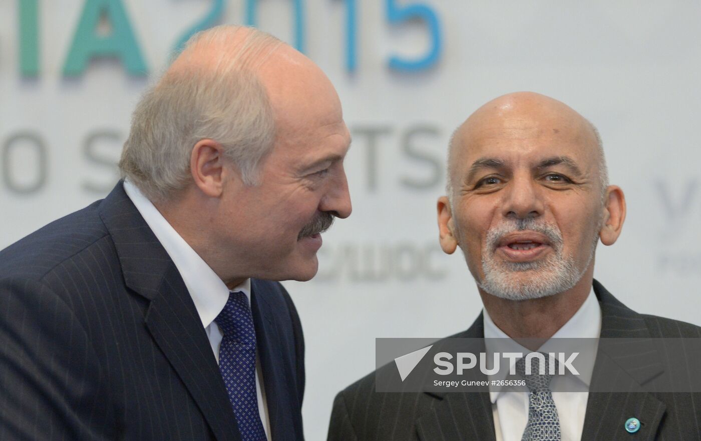 President of the Republic of Belarus Alexander Lukashenko meets with President of the Islamic Republic of Afghanistan Ashraf Ghani Ahmadzai