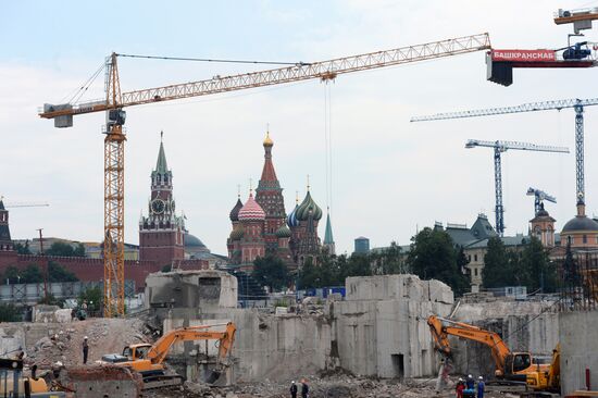 Archeological excavations in Zaryadye Park