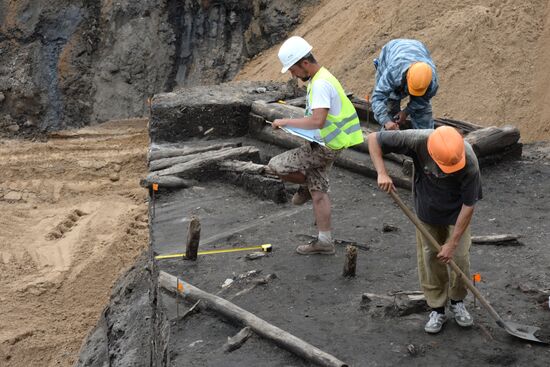 Archeological excavations in Zaryadye Park