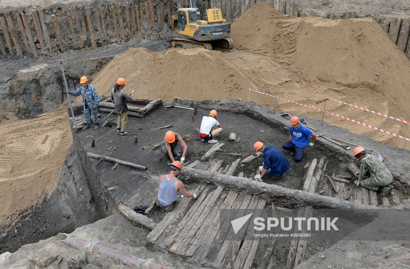 Archeological excavations in Zaryadye Park