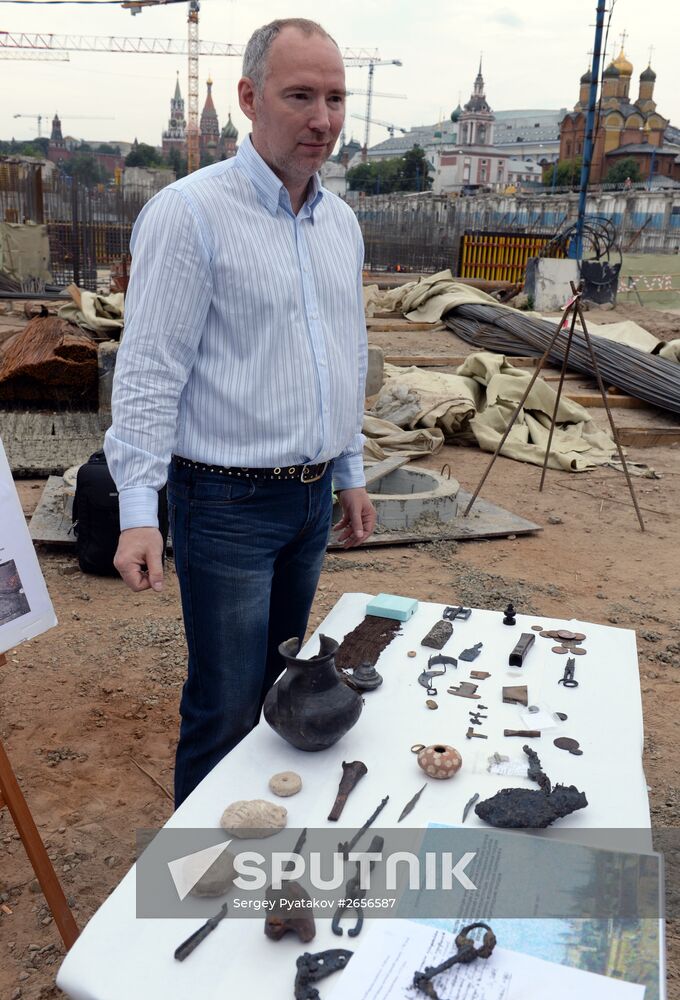 Archeological excavations in Zaryadye Park