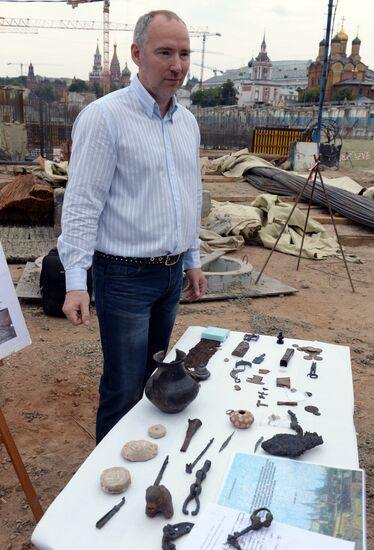 Archeological excavations in Zaryadye Park