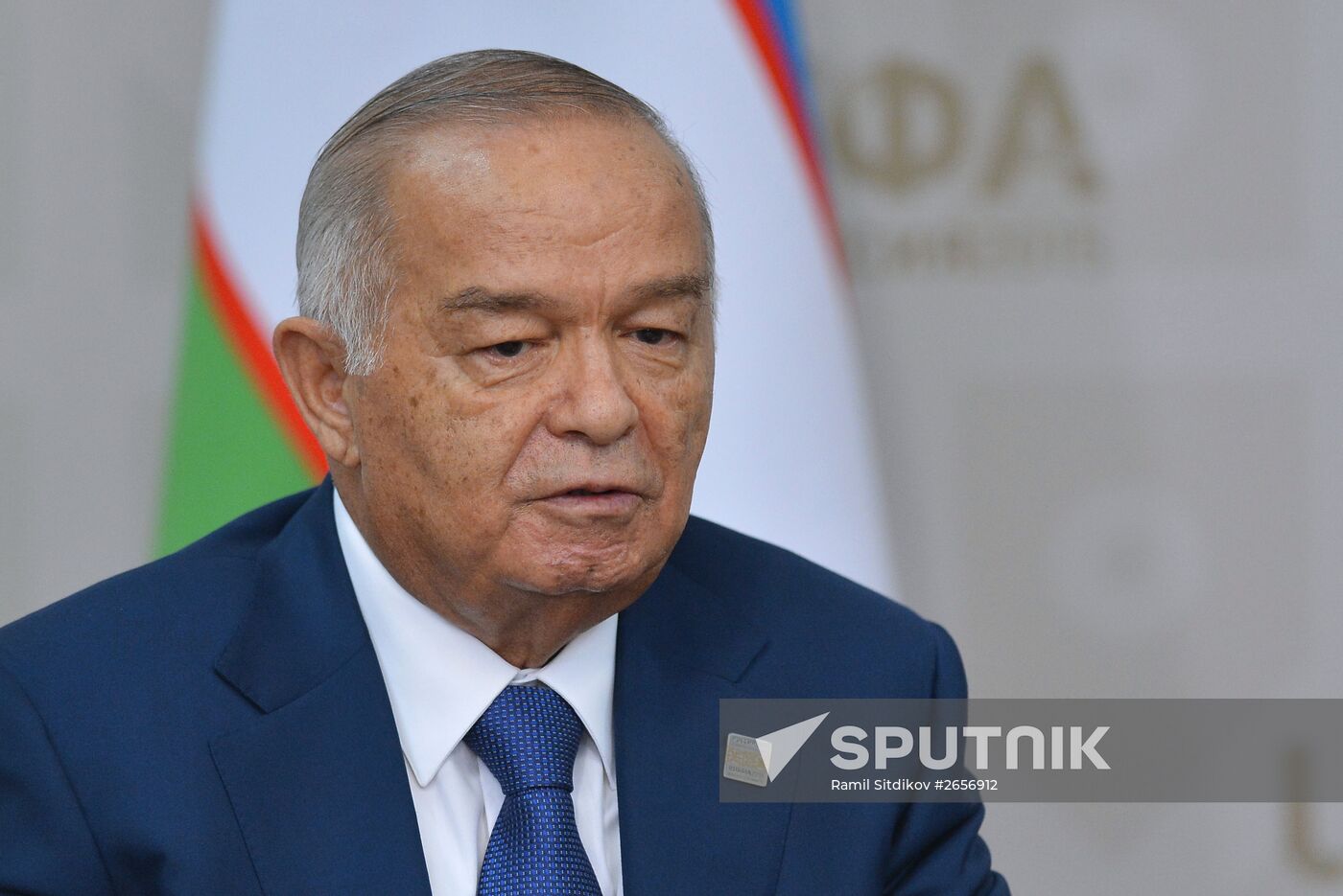 Russian President Vladimir Putin meets with President of Uzbekistan Islam Karimov