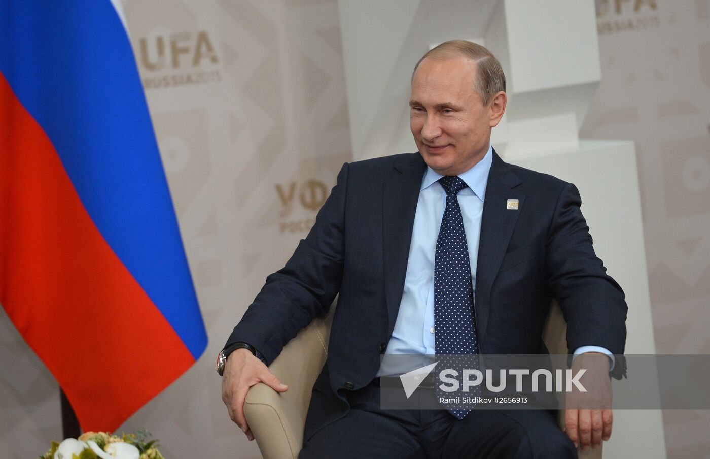 President of the Russian Federation Vladimir Putin meets with President of Uzbekistan Islam Karimov