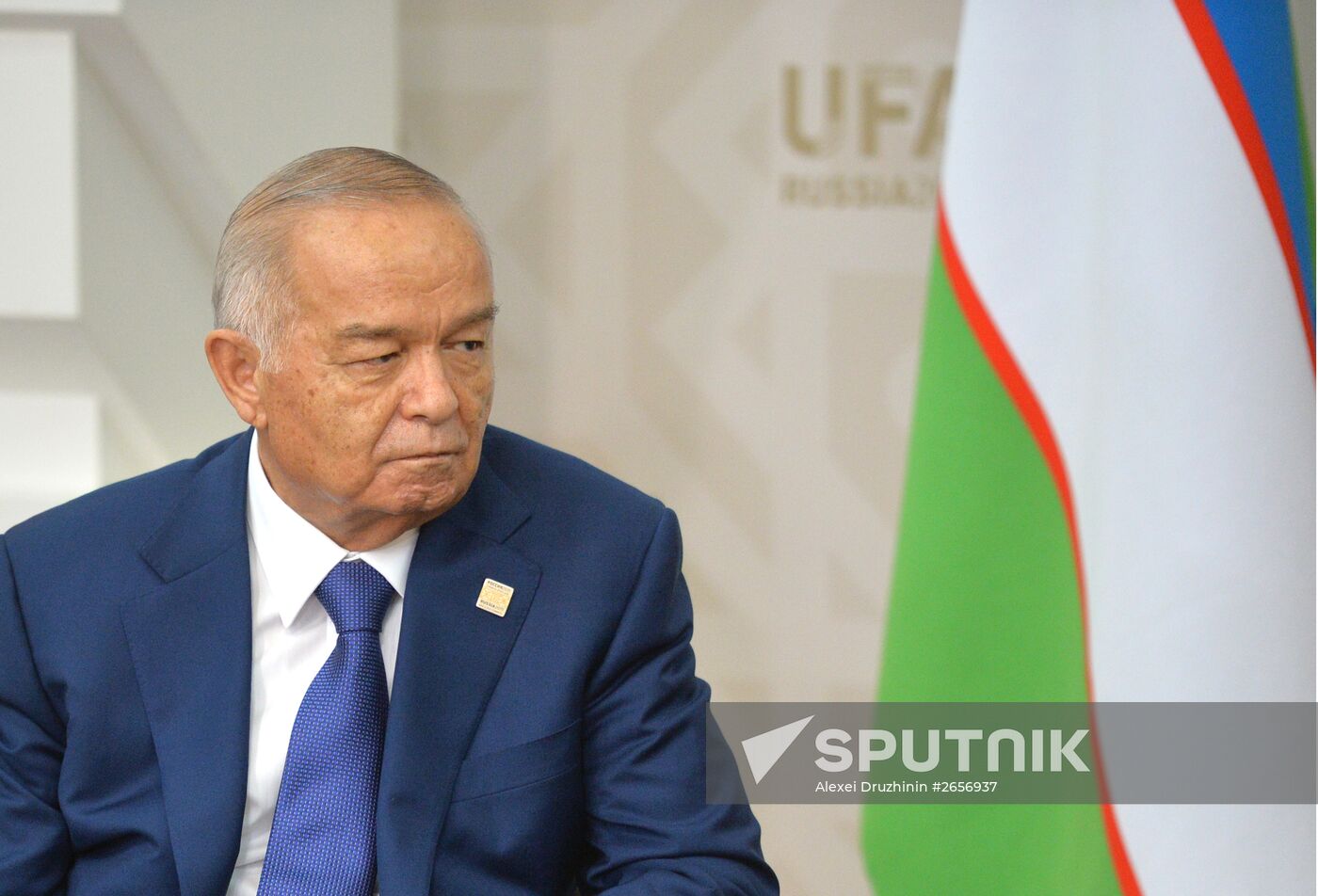 President of the Russian Federation Vladimir Putin meets with President of Uzbekistan Islam Karimov