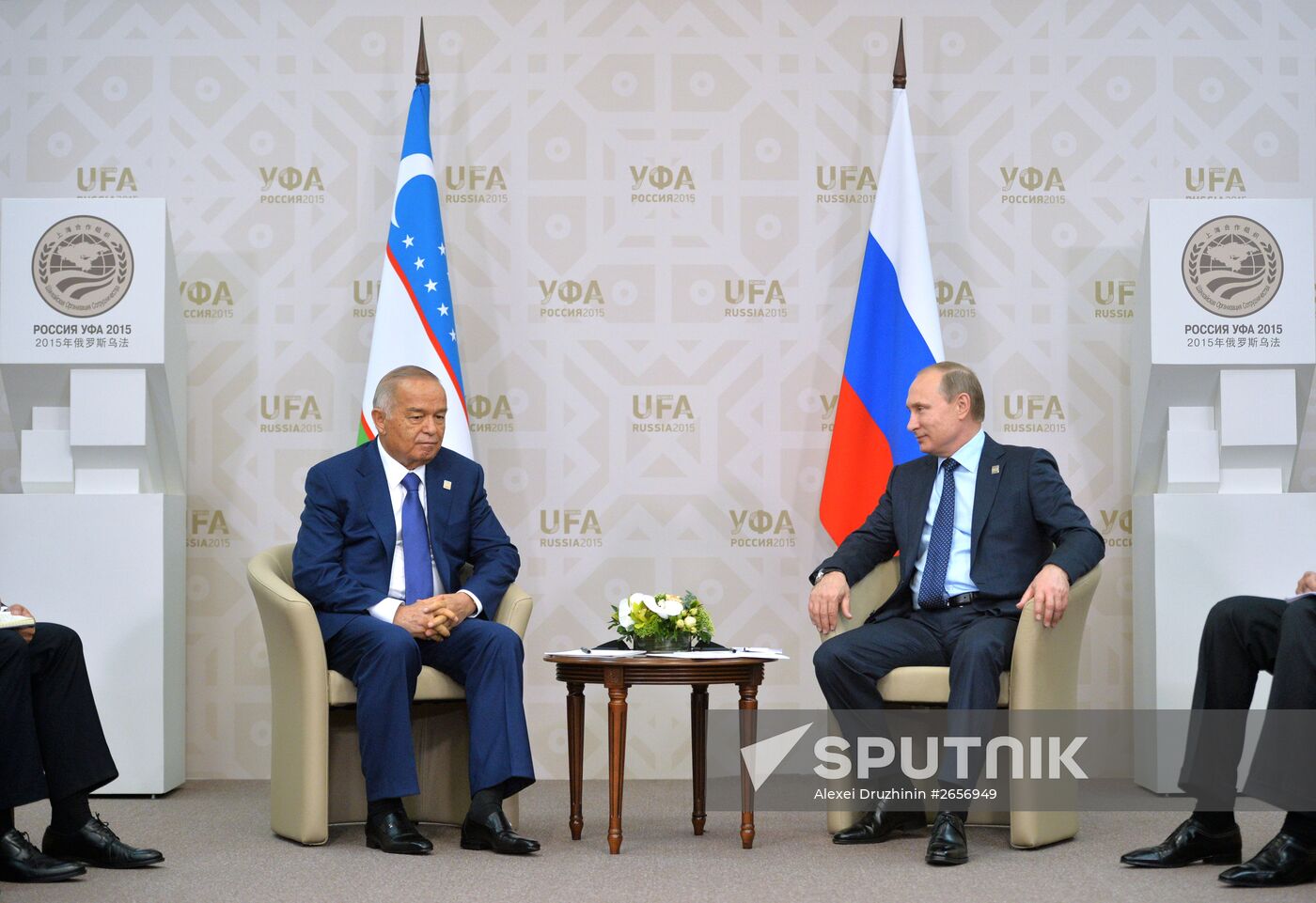 President of the Russian Federation Vladimir Putin meets with President of Uzbekistan Islam Karimov