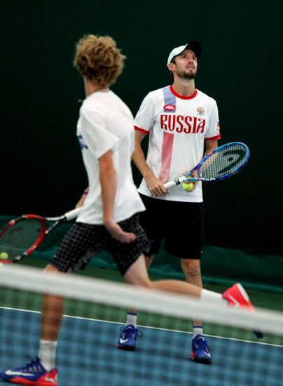 Tennis. Davis Cup. Russia vs Spain. Training sessions