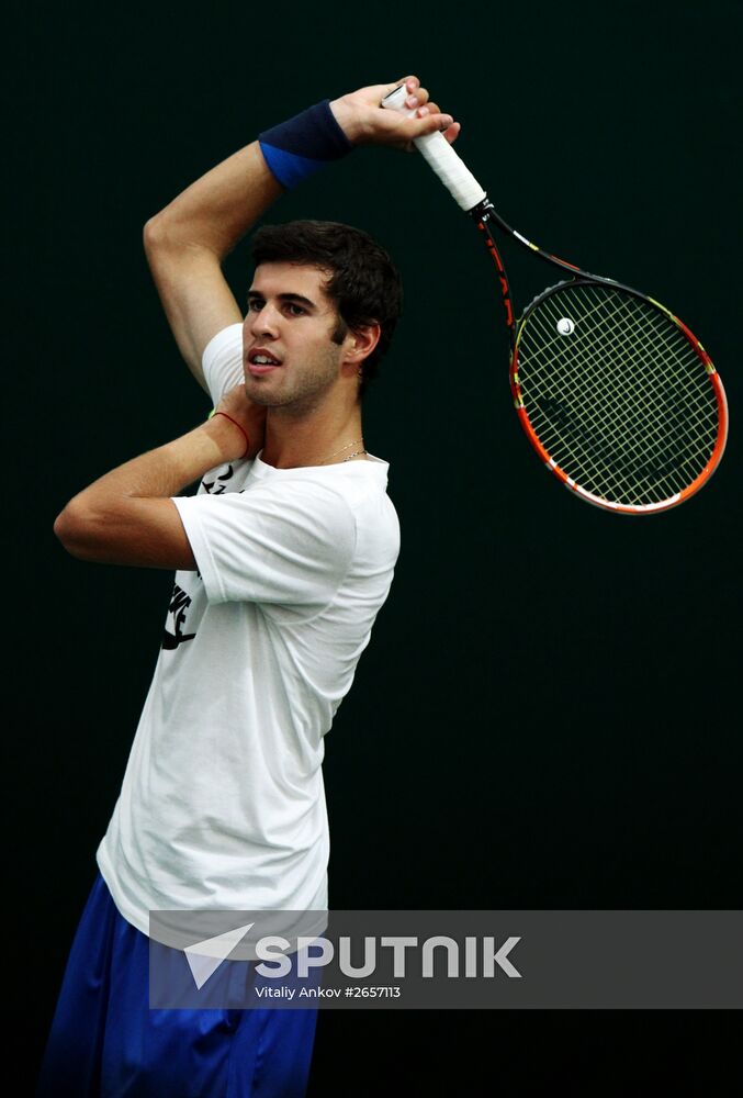 Tennis. Davis Cup. Russia vs Spain. Training sessions