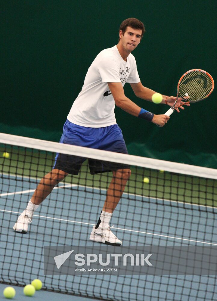 Tennis. Davis Cup. Russia vs Spain. Training sessions
